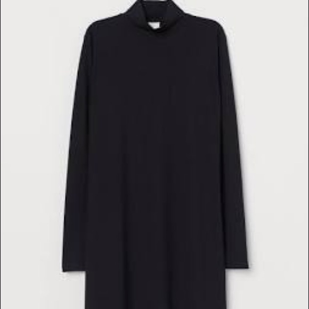 Oversized turtleneck sweater dress